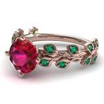 Leaves All Around Ruby Ring