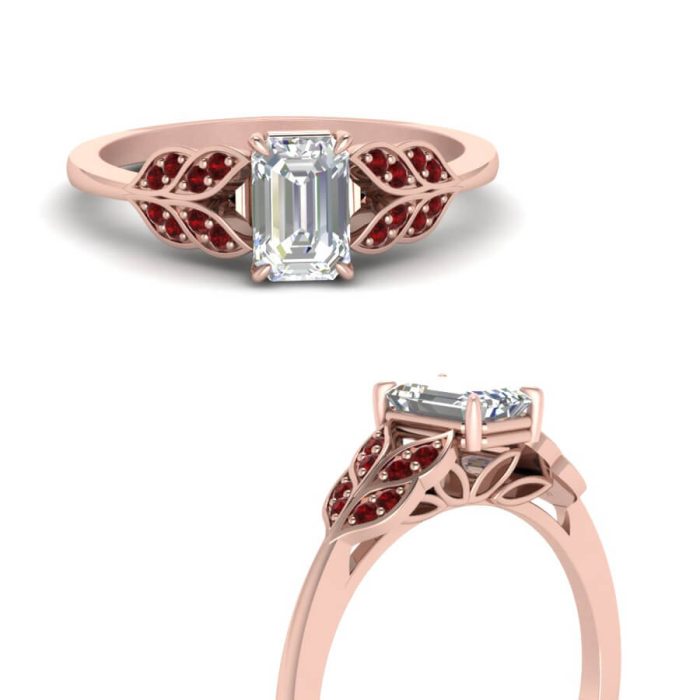 Leaves All Around Ruby Ring - Image 3