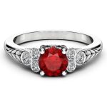 Leaves All Around Ruby Ring - Image 4