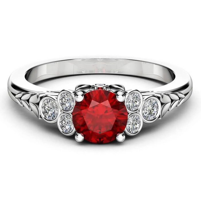 Leaves All Around Ruby Ring - Image 4