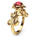 Leaves All Around Ruby Ring - Image 5