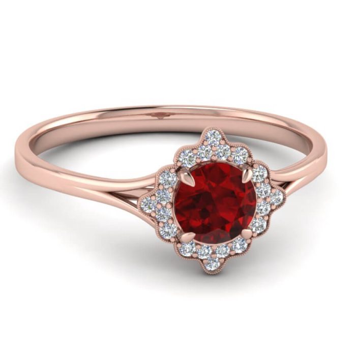 Leaves All Around Ruby Ring - Image 7