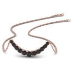 SMILE Black Diamond Cube Necklace, 14ct Gold
