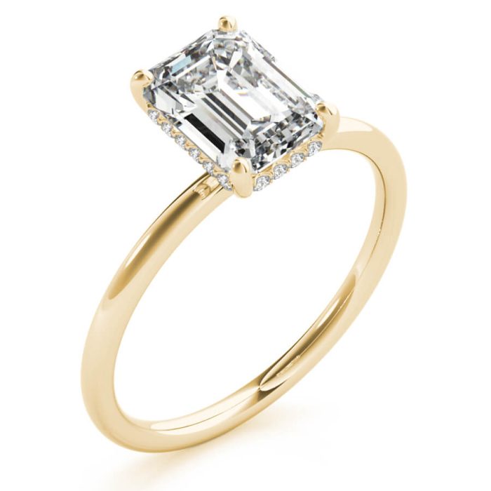 Emerald Cut Diamond Ring With Hidden Diamonds - Image 3