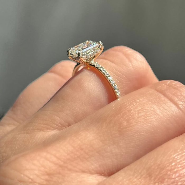 Emerald Cut Diamond Ring With Hidden Diamonds - Image 5