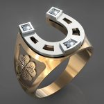 Fashion Trend Vintage Gold Men's Anchor Navy Hook Classic Party Ring Jewelry - Image 3