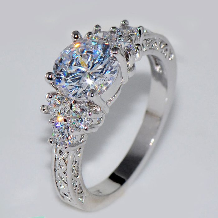 Luxury Rhinestone Gold Color Engagement Wedding Ring for Women COD - Image 4