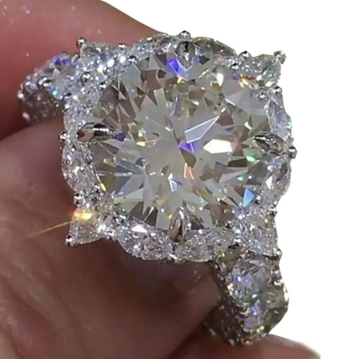 Luxury Rhinestone Gold Color Engagement Wedding Ring for Women COD - Image 9