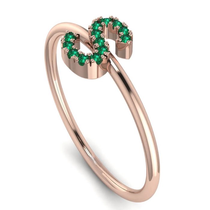 Initial Diamond Ring - Raegan No. 1 - Image 3