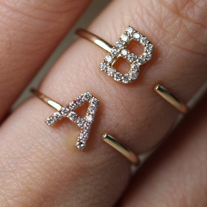Initial Diamond Ring - Raegan No. 1 - Image 5