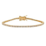 Zirconia Tennis Anklet in Gold