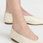 Baby Pave Cuban Link Chain Anklet in Gold - Image 2