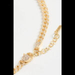Baby Pave Cuban Link Chain Anklet in Gold - Image 3