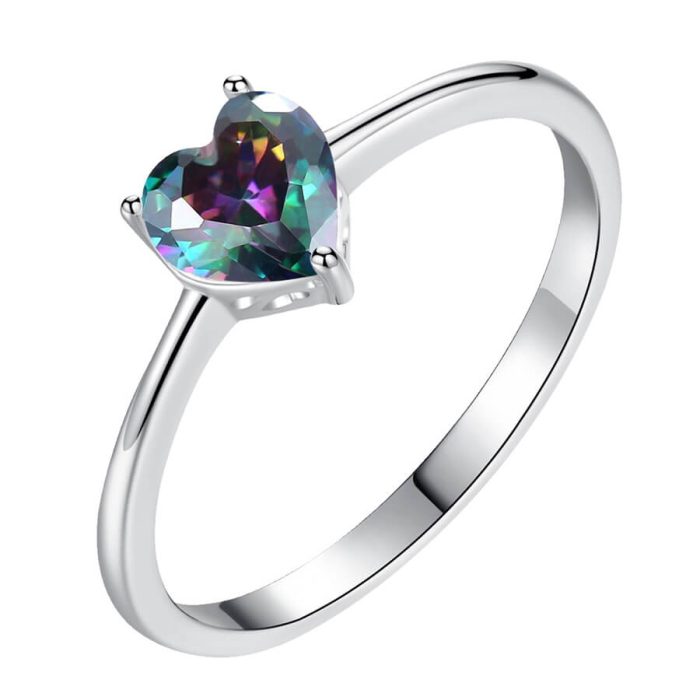 Love Heart Zircon Ring for Women Men Engagement Wedding Jewelry Gifts - Image 4