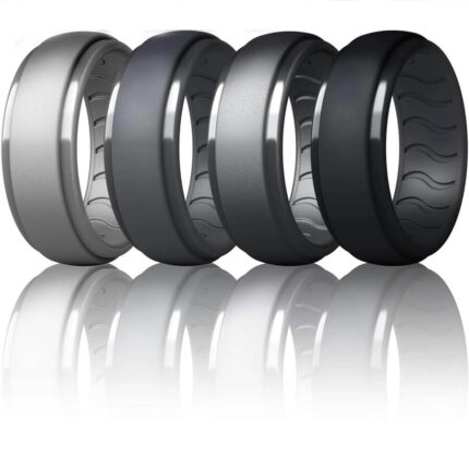 Dookeh Breathable Mens Silicone Wedding Rings