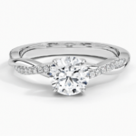 Petite Twisted Vine Diamond Engagement Ring