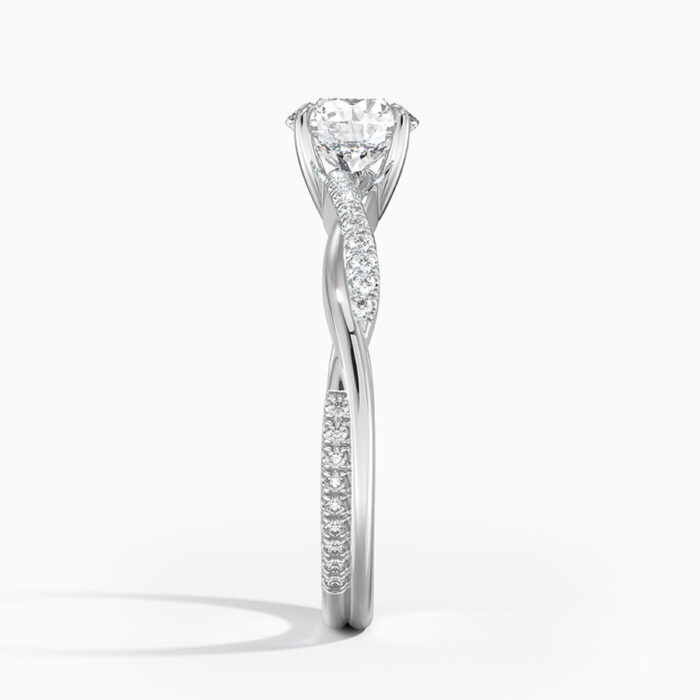 Petite Twisted Vine Diamond Engagement Ring - Image 3