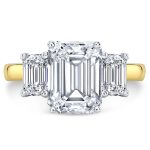 The Three Stone Emerald Engagement Ring - Image 4