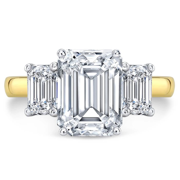 The Three Stone Emerald Engagement Ring - Image 4