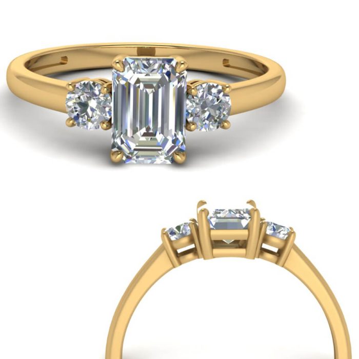 The Three Stone Emerald Engagement Ring - Image 5