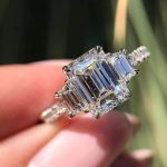 The Three Stone Emerald Engagement Ring - Image 6