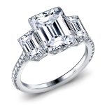 The Three Stone Emerald Engagement Ring - Image 8